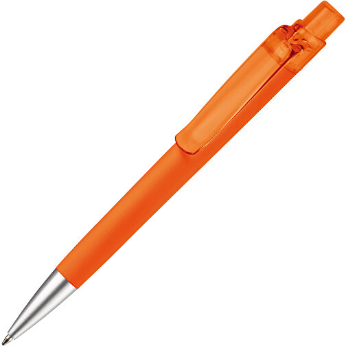 Kugelschreiber Triago Gummiert , orange, ABS, 14,50cm (Länge), Bild 2