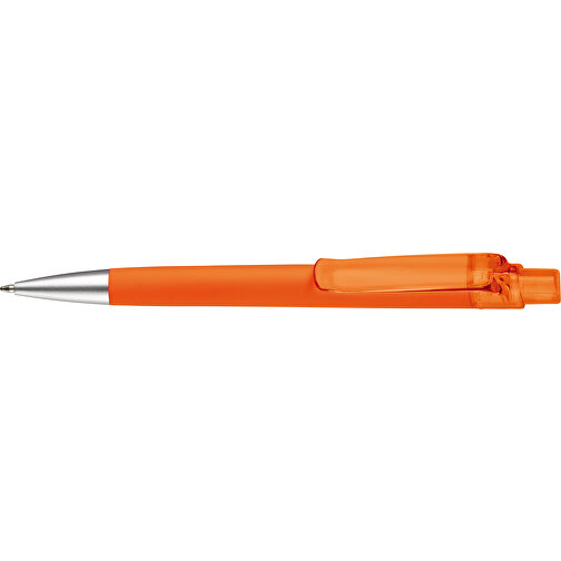 Kugelschreiber Triago Gummiert , orange, ABS, 14,50cm (Länge), Bild 3