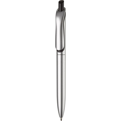 Kugelschreiber Click-Shadow Metallic , silber, ABS, 14,30cm (Länge), Bild 1
