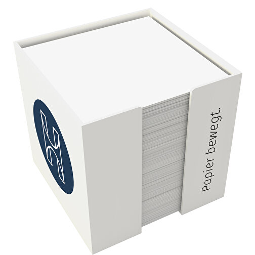 Zettelbox 'Trendy' 10 X 10 X 10 Cm , Box: Polystyrol, Füllung: 90 g/m² holzfrei weiß, chlorfrei gebleicht, 10,00cm x 10,00cm x 10,00cm (Länge x Höhe x Breite), Bild 1