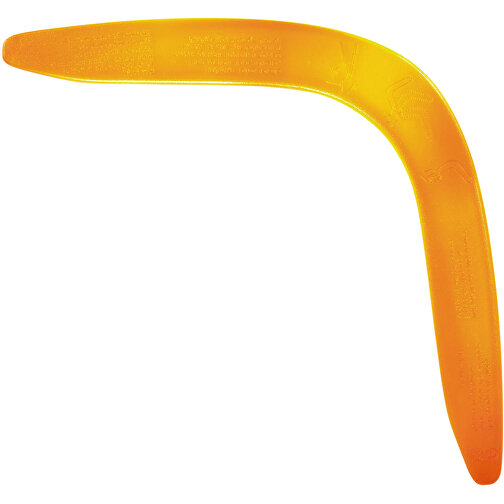 Bumerang 'Mini' , trend-orange PS, Kunststoff, 32,00cm x 0,40cm x 3,40cm (Länge x Höhe x Breite), Bild 1
