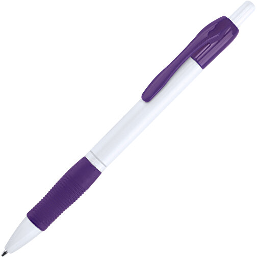 Kugelschreiber ZUFER , lila, Kunststoff, 14,50cm (Breite), Bild 2