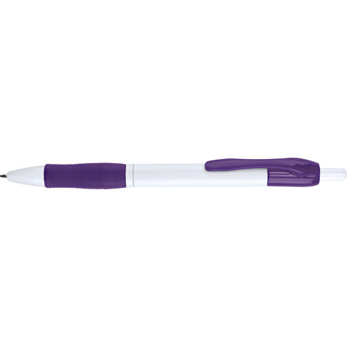Kugelschreiber ZUFER , lila, Kunststoff, 14,50cm (Breite), Bild 3