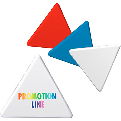 Magnet Dreieck (weiß, Kunststoff, 16g) als Werbeartikel Auf