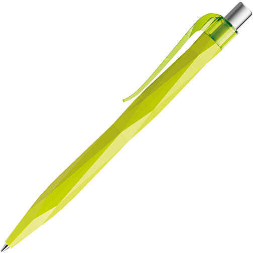 Prodir QS20 PMT Push Kugelschreiber , Prodir, gelbgrün / silber satiniert, Kunststoff/Metall, 14,10cm x 1,60cm (Länge x Breite), Bild 4
