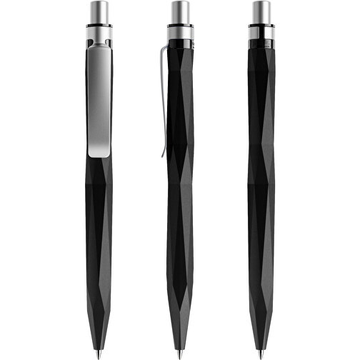 Prodir QS20 PMS Push Kugelschreiber , Prodir, schwarz / silber satiniert, Kunststoff/Metall, 14,10cm x 1,60cm (Länge x Breite), Bild 6