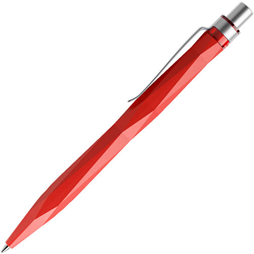 Prodir QS20 PMS Push Kugelschreiber , Prodir, rot / silber satiniert, Kunststoff/Metall, 14,10cm x 1,60cm (Länge x Breite), Bild 4