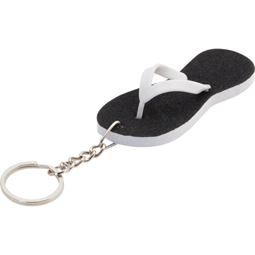 Schlüsselanhänger PERLE , schwarz, EVA, 3,30cm x 2,30cm x 8,00cm (Länge x Höhe x Breite), Bild 1