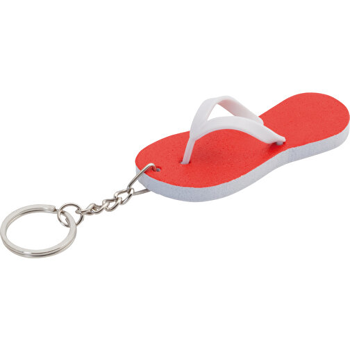 Schlüsselanhänger PERLE , rot, EVA, 3,30cm x 2,30cm x 8,00cm (Länge x Höhe x Breite), Bild 1