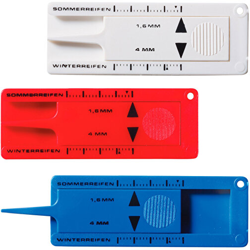 Schlüsselanhänger 'Reifenprofilmesser' , standard-blau PP, Kunststoff, 6,00cm x 0,40cm x 2,20cm (Länge x Höhe x Breite), Bild 2