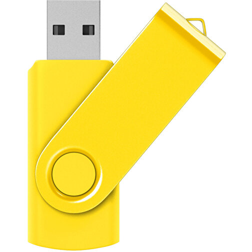 USB-Stick Swing Color 32GB , Promo Effects MB , gelb MB , 32 GB , Kunststoff/ Aluminium MB , 3 - 10 MB/s MB , 5,70cm x 1,00cm x 1,90cm (Länge x Höhe x Breite), Bild 1