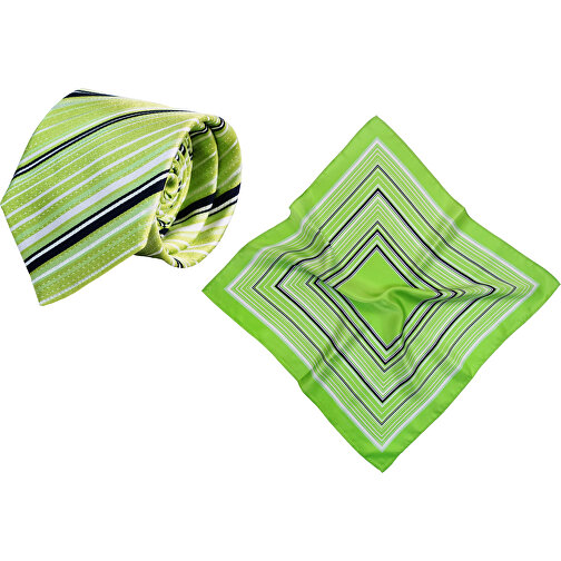 Set (Krawatte, Reine Seide + Nickituch, Reine Seide Twill, Ca. 53 X 53 Cm) , grün, Reine Seide Twill, , Bild 1