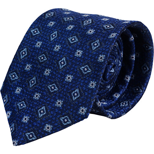 Krawatte, Reine Seide, Jacquardgewebt , blau, Reine Seide, 148,00cm x 7,50cm (Länge x Breite), Bild 1