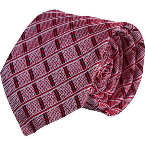 Krawatte, Reine Seide, Jacquardgewebt , rot, Reine Seide, 148,00cm x 7,50cm (Länge x Breite), Bild 1