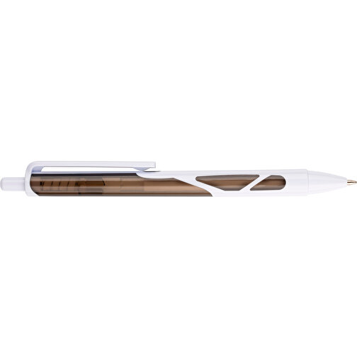 Kugelschreiber Favour Weiß , Promo Effects, weiß / grau, Kunststoff, 14,20cm (Länge), Bild 5