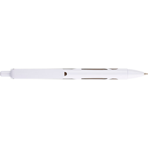 Kugelschreiber Favour Weiß , Promo Effects, weiß / grau, Kunststoff, 14,20cm (Länge), Bild 7