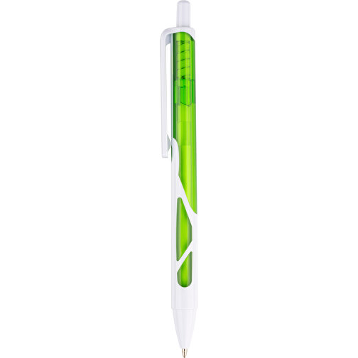 Kugelschreiber Favour Weiß , Promo Effects, weiß/ grün, Kunststoff, 14,20cm (Länge), Bild 2