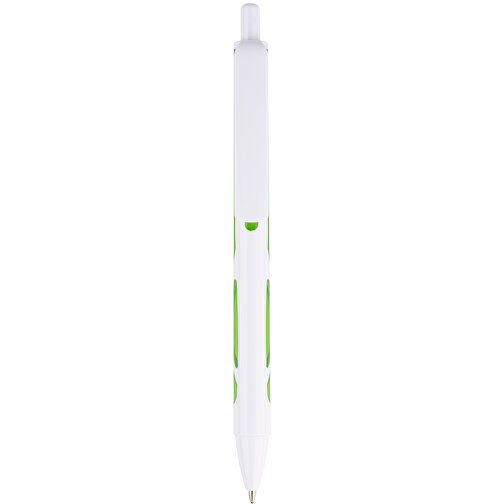 Kugelschreiber Favour Weiß , Promo Effects, weiß/ grün, Kunststoff, 14,20cm (Länge), Bild 3