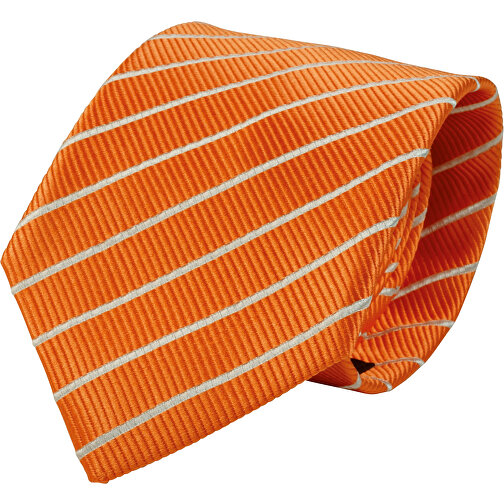 Krawatte, Reine Seide, Jacquardgewebt , orange, Reine Seide, 148,00cm x 7,50cm (Länge x Breite), Bild 1