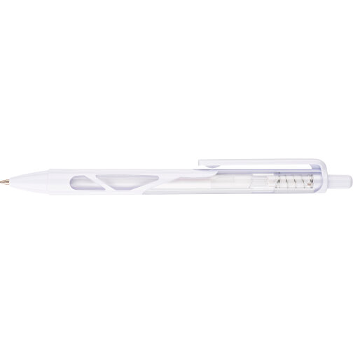 Kugelschreiber Favour Weiß , Promo Effects, weiß / transparent, Kunststoff, 14,20cm (Länge), Bild 6