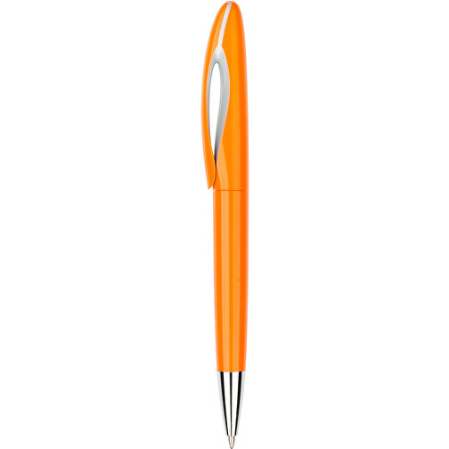 Kugelschreiber Tokio Bunt Silber , Promo Effects, orange/silber, Kunststoff, 14,50cm x 1,50cm (Länge x Breite), Bild 1