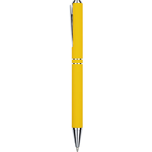 Kugelschreiber Lagos Matt , Promo Effects, gelb, Aluminium, 14,60cm x 1,10cm (Länge x Breite), Bild 3