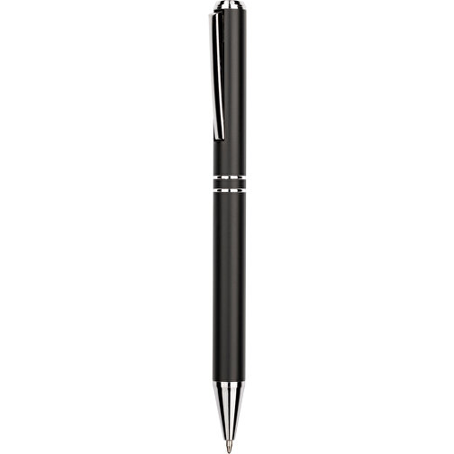 Kugelschreiber Lagos Metallic , Promo Effects, schwarz, Aluminium, 14,70cm x 2,10cm (Länge x Breite), Bild 1
