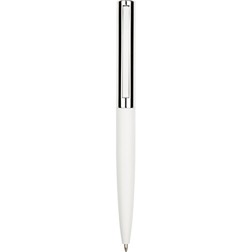 Kugelschreiber Marokko , Promo Effects, silber-weiß, Aluminium, 14,30cm x 1,20cm (Länge x Breite), Bild 5