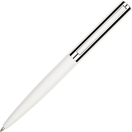 Kugelschreiber Marokko , Promo Effects, silber-weiß, Aluminium, 14,30cm x 1,20cm (Länge x Breite), Bild 6