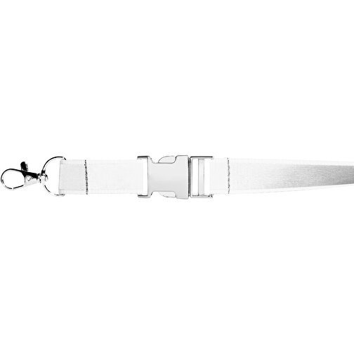Schlüsselband Reflective , Promo Effects, weiß, Polyester, 90,00cm x 2,00cm (Länge x Breite), Bild 2