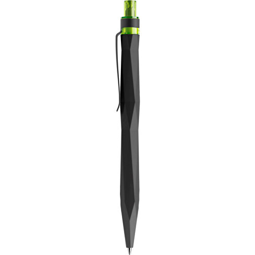 Prodir QS20 Soft Touch PRS Push Kugelschreiber , Prodir, schwarz / schwarz / gelbgrün, Kunststoff/Metall, 14,10cm x 1,60cm (Länge x Breite), Bild 2