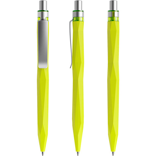 Prodir QS20 Soft Touch PRS Push Kugelschreiber , Prodir, gelbgrün / silber satiniert, Kunststoff/Metall, 14,10cm x 1,60cm (Länge x Breite), Bild 6