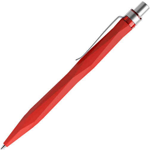 Prodir QS20 Soft Touch PRS Push Kugelschreiber , Prodir, rot / silber satiniert, Kunststoff/Metall, 14,10cm x 1,60cm (Länge x Breite), Bild 4