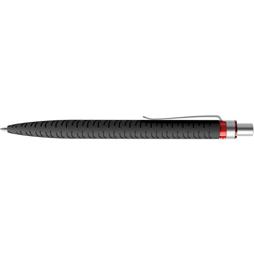 Prodir QS03 Soft Touch PRS Push Kugelschreiber , Prodir, schwarz/silber satiniert/rot, Kunststoff/Metall, 14,10cm x 1,60cm (Länge x Breite), Bild 5