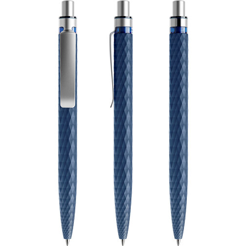 Prodir QS01 PMS Push Kugelschreiber , Prodir, sodalithblau/silber satiniert, Kunststoff/Metall, 14,10cm x 1,60cm (Länge x Breite), Bild 6