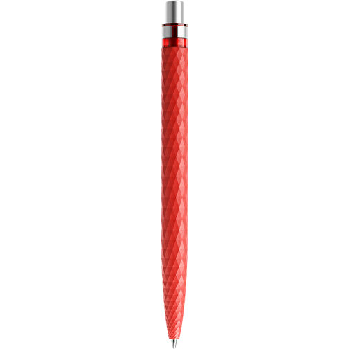 Prodir QS01 PMS Push Kugelschreiber , Prodir, rot/silber satiniert, Kunststoff/Metall, 14,10cm x 1,60cm (Länge x Breite), Bild 3