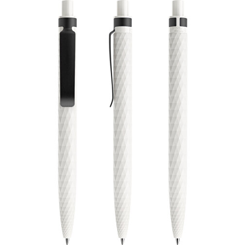 Prodir QS01 PMS Push Kugelschreiber , Prodir, weiß/schwarz, Kunststoff/Metall, 14,10cm x 1,60cm (Länge x Breite), Bild 6