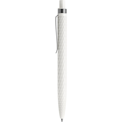 Prodir QS01 PMS Push Kugelschreiber , Prodir, weiß/graphit, Kunststoff/Metall, 14,10cm x 1,60cm (Länge x Breite), Bild 2