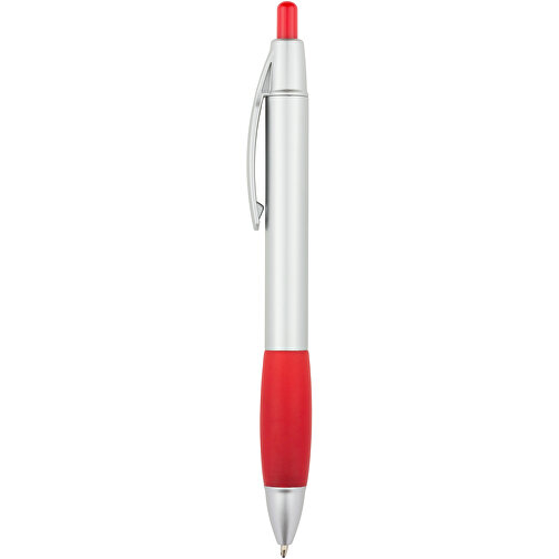 Kugelschreiber Kandi , Promo Effects, silber / rot, Kunststoff, 14,10cm (Länge), Bild 4