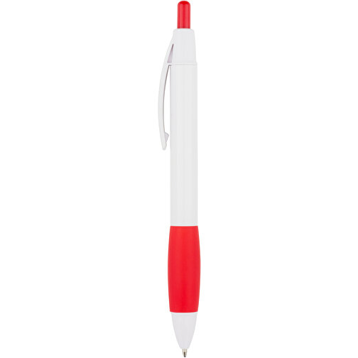 Kugelschreiber Kandi , Promo Effects, weiss / rot, Kunststoff, 14,10cm (Länge), Bild 4