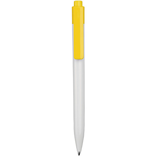 Kugelschreiber Summer , Promo Effects, weiss/gelb, Kunststoff, 13,50cm (Länge), Bild 2