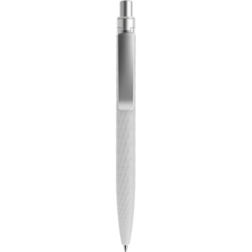 Prodir QS01 Soft Touch PRS Push Kugelschreiber , Prodir, zementgrau/silber satiniert, Kunststoff/Metall, 14,10cm x 1,60cm (Länge x Breite), Bild 1