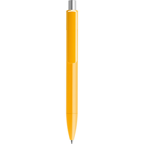 Prodir DS4 PMM Push Kugelschreiber , Prodir, gelb / silber satiniert, Kunststoff, 14,10cm x 1,40cm (Länge x Breite), Bild 1