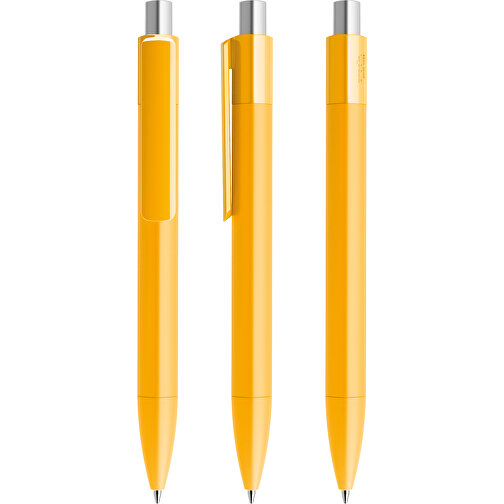 Prodir DS4 PMM Push Kugelschreiber , Prodir, gelb / silber satiniert, Kunststoff, 14,10cm x 1,40cm (Länge x Breite), Bild 6