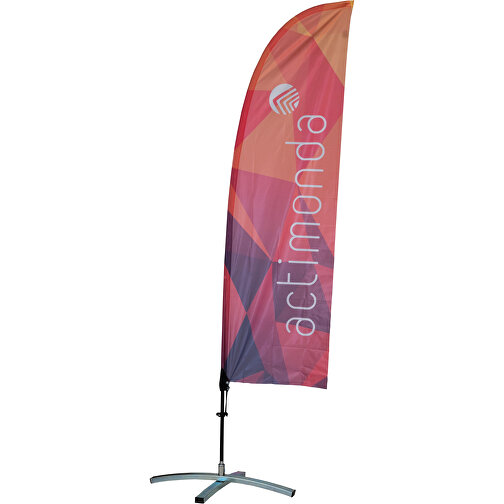 Bandera de playa de fibra de vidrio de 3,1 m, incluida la base en forma de cruz, Imagen 1