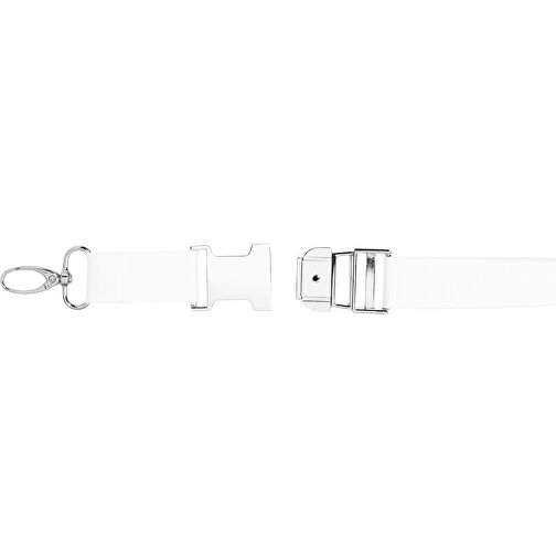 Schlüsselband Standard Oval , Promo Effects, weiss, Polyester, 105,00cm x 2,50cm (Länge x Breite), Bild 5