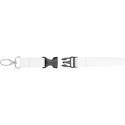 Schlüsselband Standard Oval , Promo Effects, weiss, Polyester, 105,00cm x 1,50cm (Länge x Breite), Bild 5