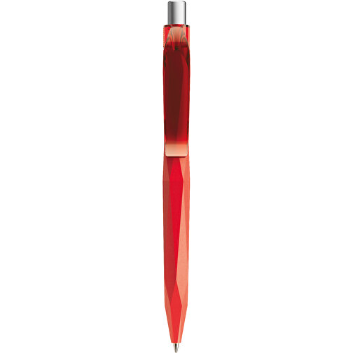 Prodir QS20 PRT Push Kugelschreiber , Prodir, rot / silber satiniert, Kunststoff/Metall, 14,10cm x 1,60cm (Länge x Breite), Bild 1