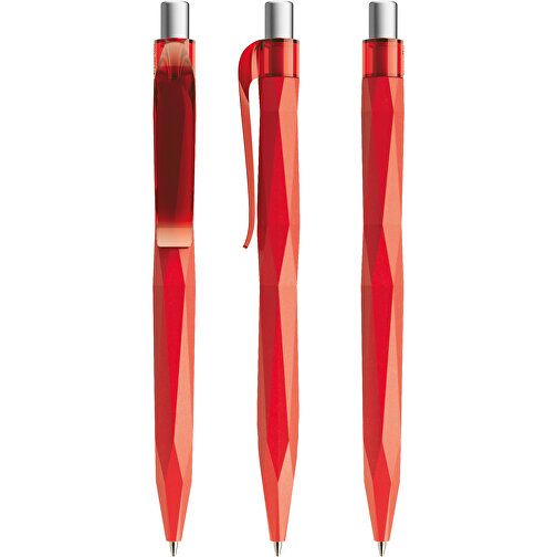 Prodir QS20 PRT Push Kugelschreiber , Prodir, rot / silber satiniert, Kunststoff/Metall, 14,10cm x 1,60cm (Länge x Breite), Bild 6