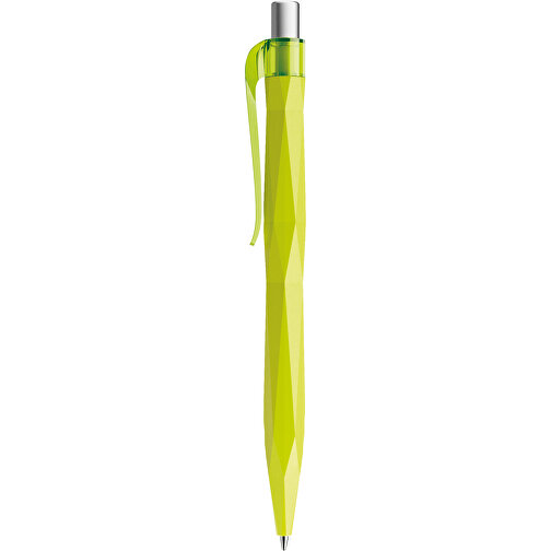 Prodir QS20 PMT Push Kugelschreiber , Prodir, gelbgrün/silber satiniert, Kunststoff/Metall, 14,10cm x 1,60cm (Länge x Breite), Bild 2